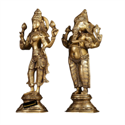 Brass Artistic Lakshmi Ganesh Weight 9 kg & Height 10 Inch