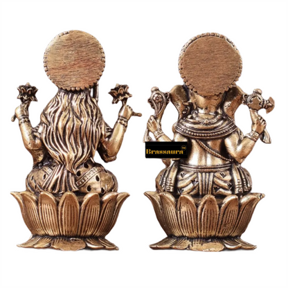 Brass Artistic Lakshmi Ganesh Height 2.5 Inches & Weight 180 Gms