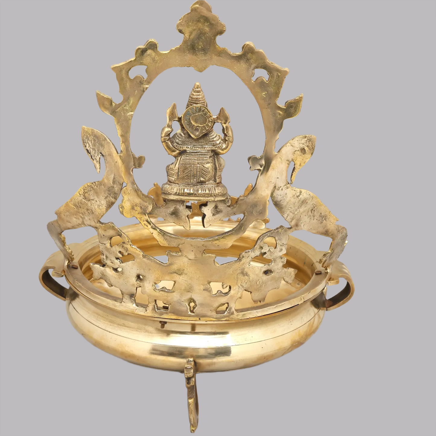 Brassaura™ Brass Ganesha Urli | Height 20 Inches & Weight 12.17 kgs