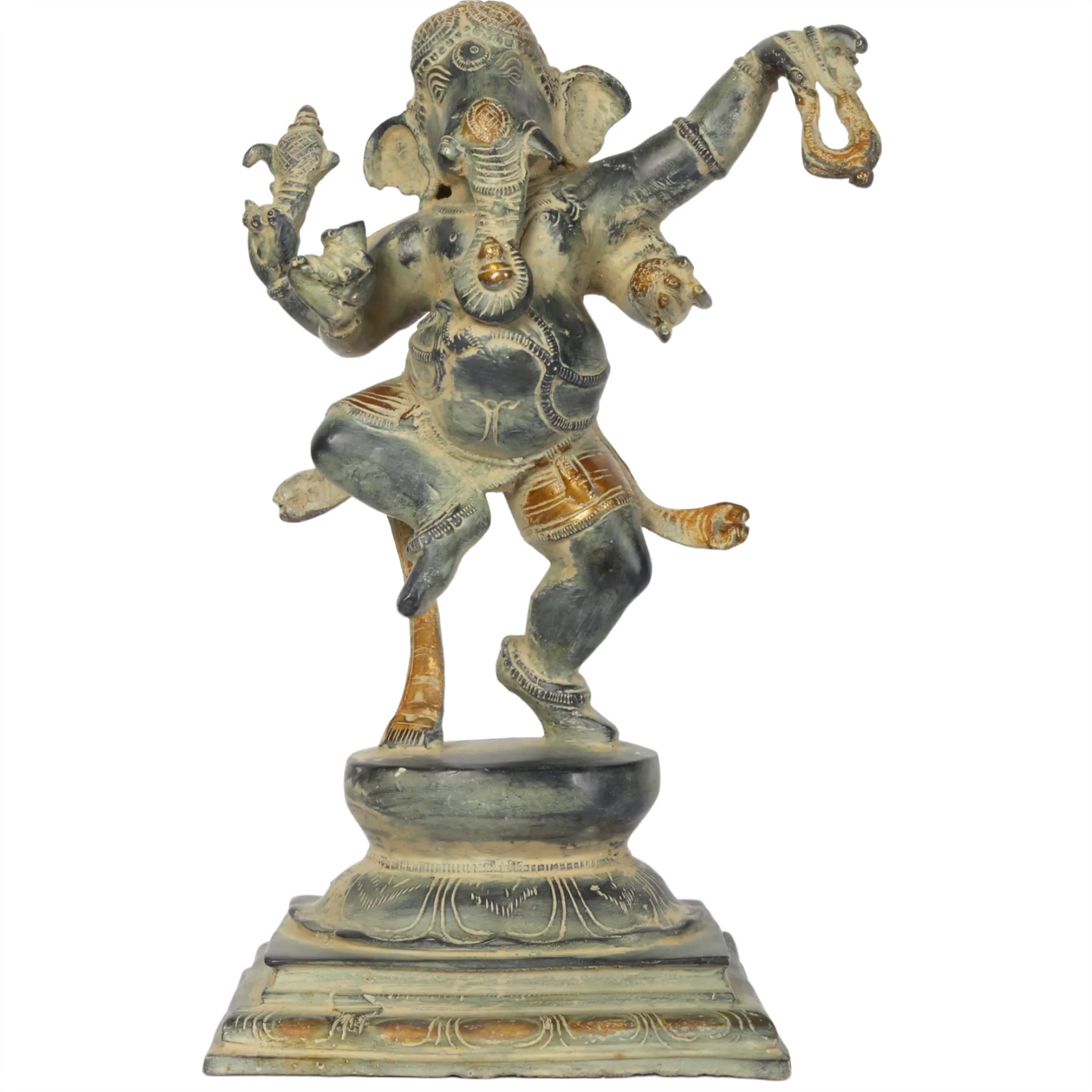 Brassaura™ Brass Dancing Ganesha Statue | Height 12 Inches & Weight 5.05 kgs