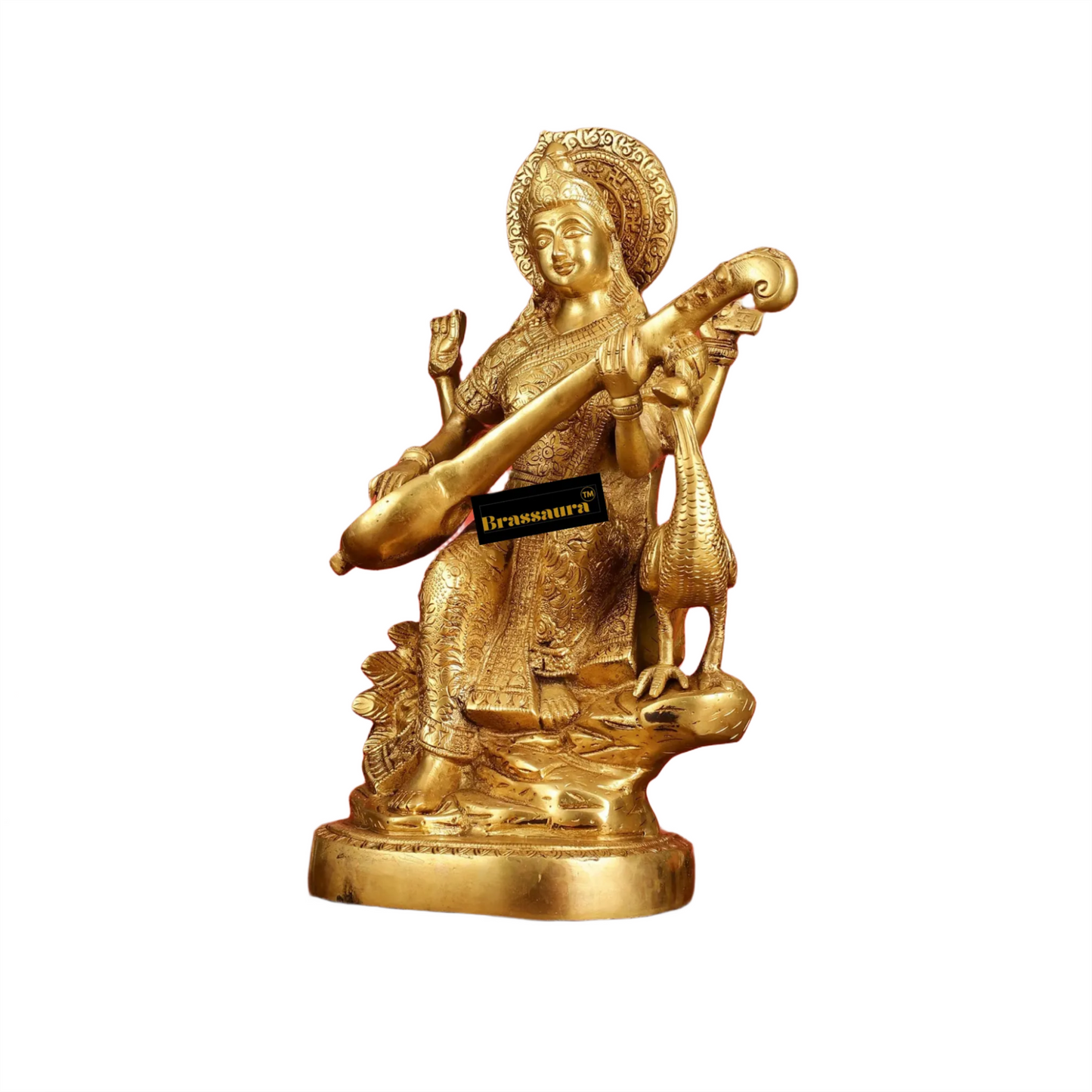 Brass Saraswati Idol for Home and Decor Height 15 Inches & Weight 10 Kgs