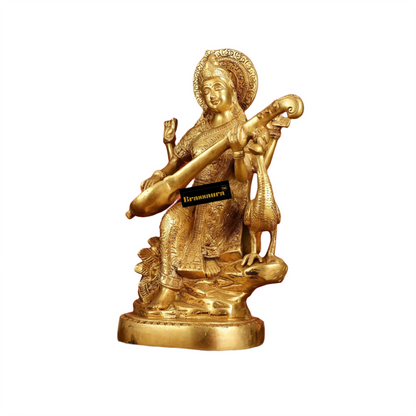 Brass Saraswati Idol for Home and Decor Height 15 Inches & Weight 10 Kgs