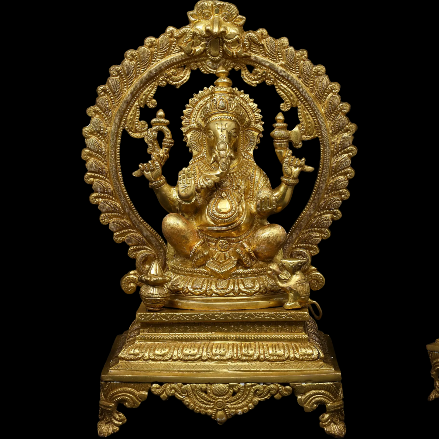 Brassaura™ Brass Ganesha Statue | Height 14 Inches & Weight 6.60 kgs