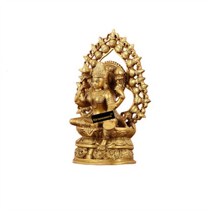 Brass Laxmi Idol for Home and Decor Height 10.5 Inches & Weight 3 Kgs