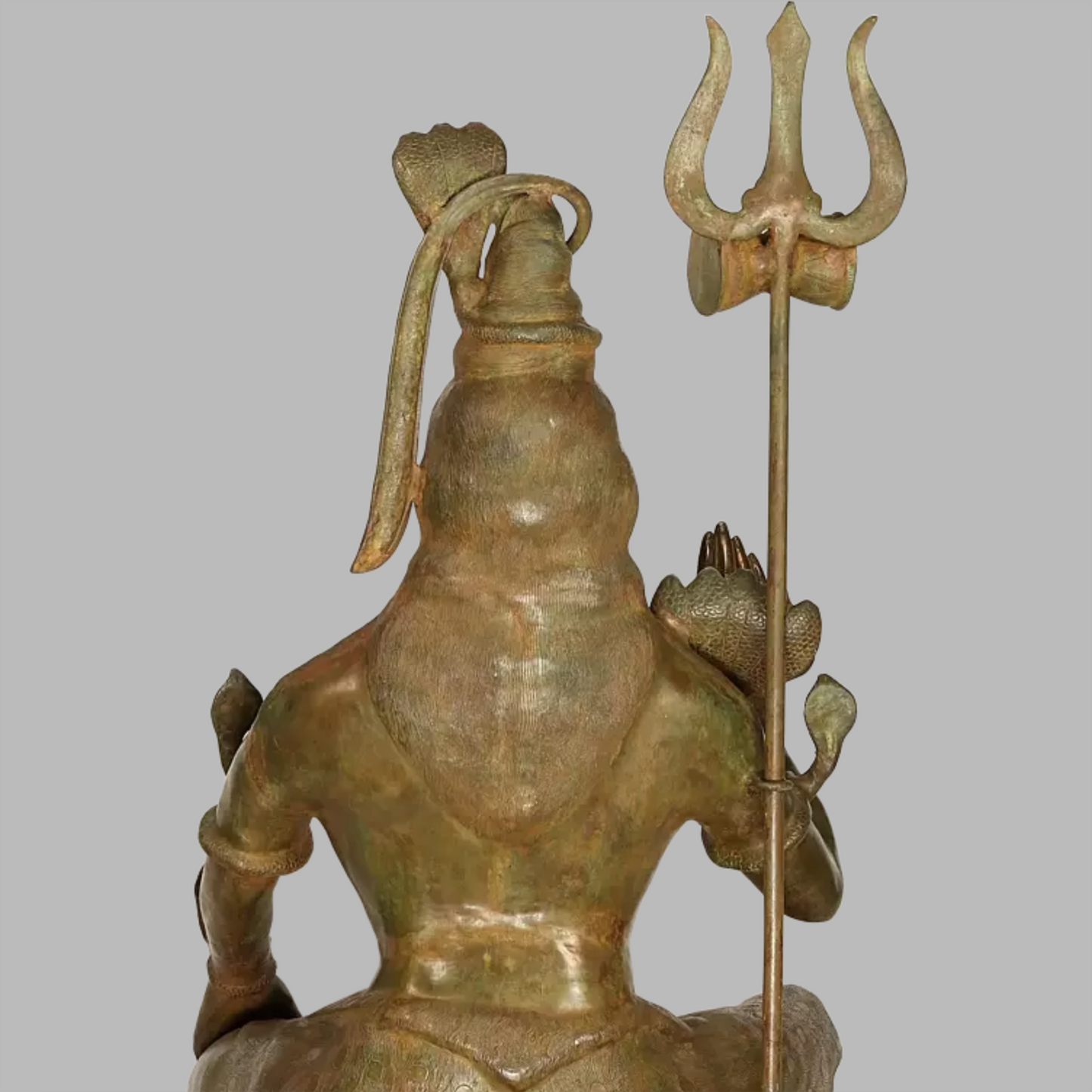 Brassaura® Brass Large Sitting Shiva Statue | Height 57 Inches & Weight 135.10 kg