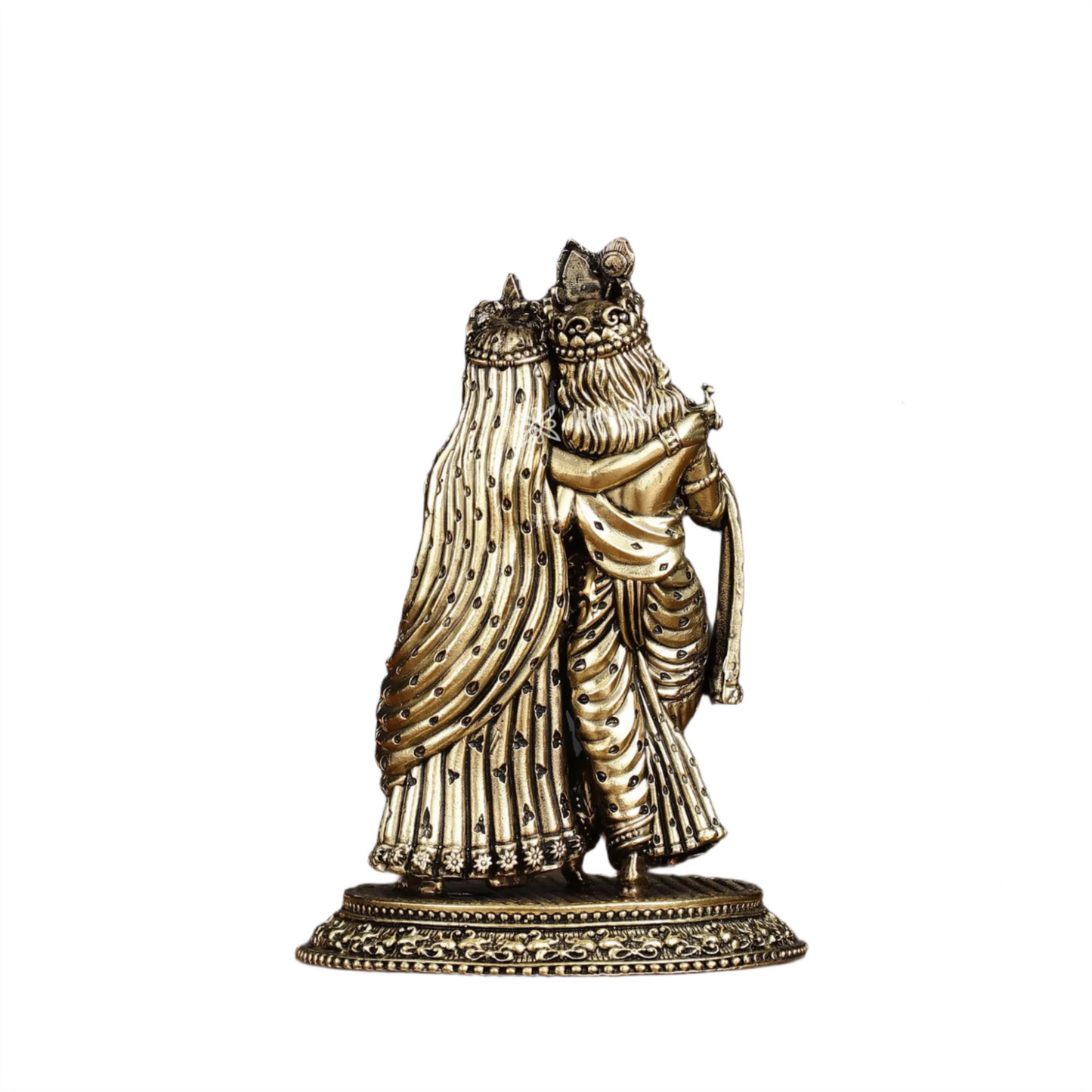 Brassaura™ Brass Radha Krishna Idol – Height 6 Inches & Weight 510 gms