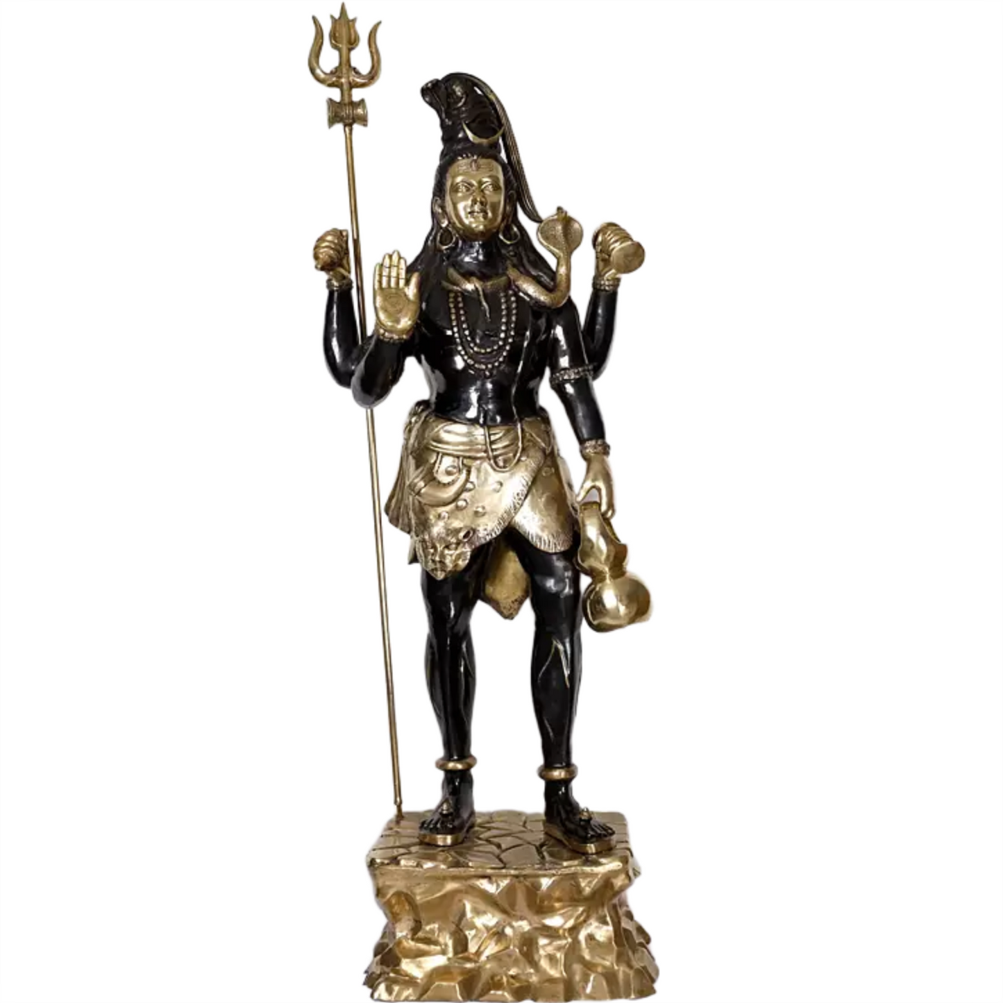 Brassaura® Brass Large Standing Shiva Statue | Height 91 Inches & Weight 185 kg
