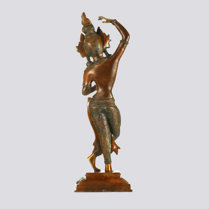 Brassaura® Standing Queen Mayadevi | Brass Statue | Height 21 Inches & Weight 5.70 kgs
