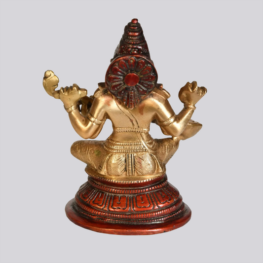Brassaura® Brass Saraswati Statue | Height 5.12 Inches & Weight 0.88 kg