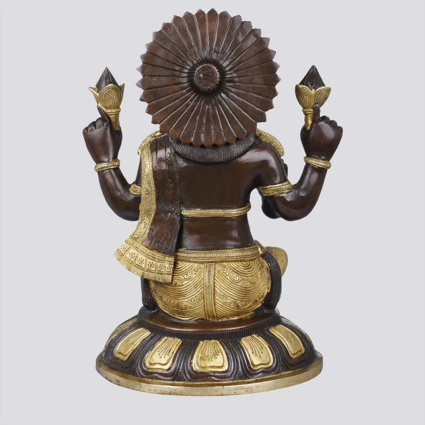 Brassaura® Lakshmi Ganesha Brass Pair | Brass Statue | Height 14 Inches & Weight 15.60 kgs