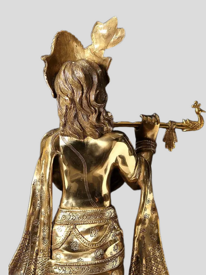 Brassaura® Brass Krishna Statue | Height 31 Inches & Weight 21.65 kg