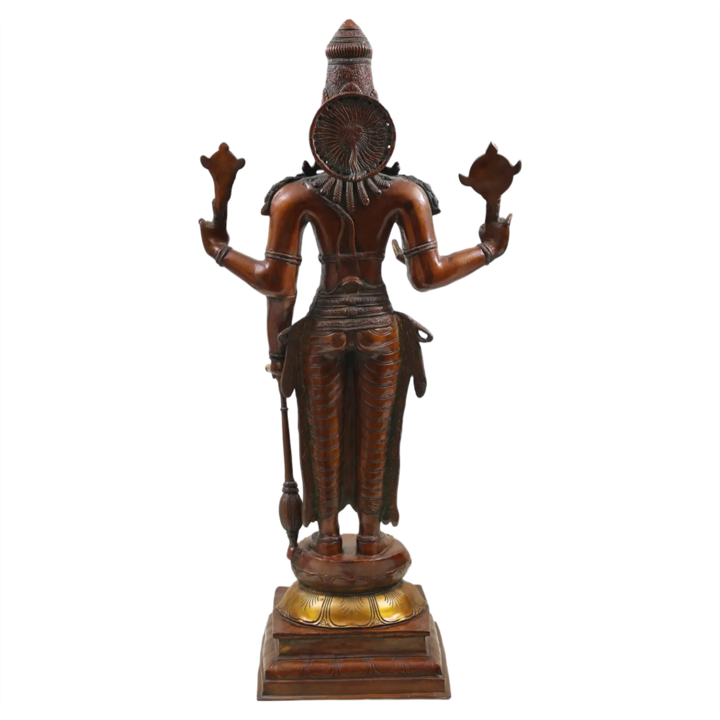 ब्रेसौरा® भगवान विष्णु प्रतिमा | शुद्ध पीतल | ऊंचाई 37 इंच और वज़न 27 किलो