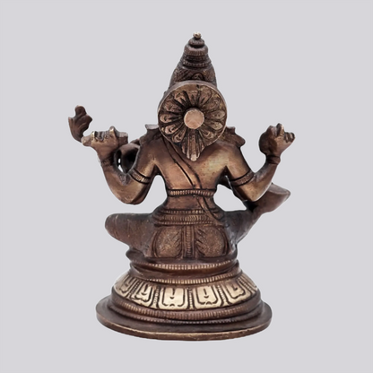 Brassaura® Brass Saraswati Statue | Height 5.12 Inches & Weight 0.88 kg