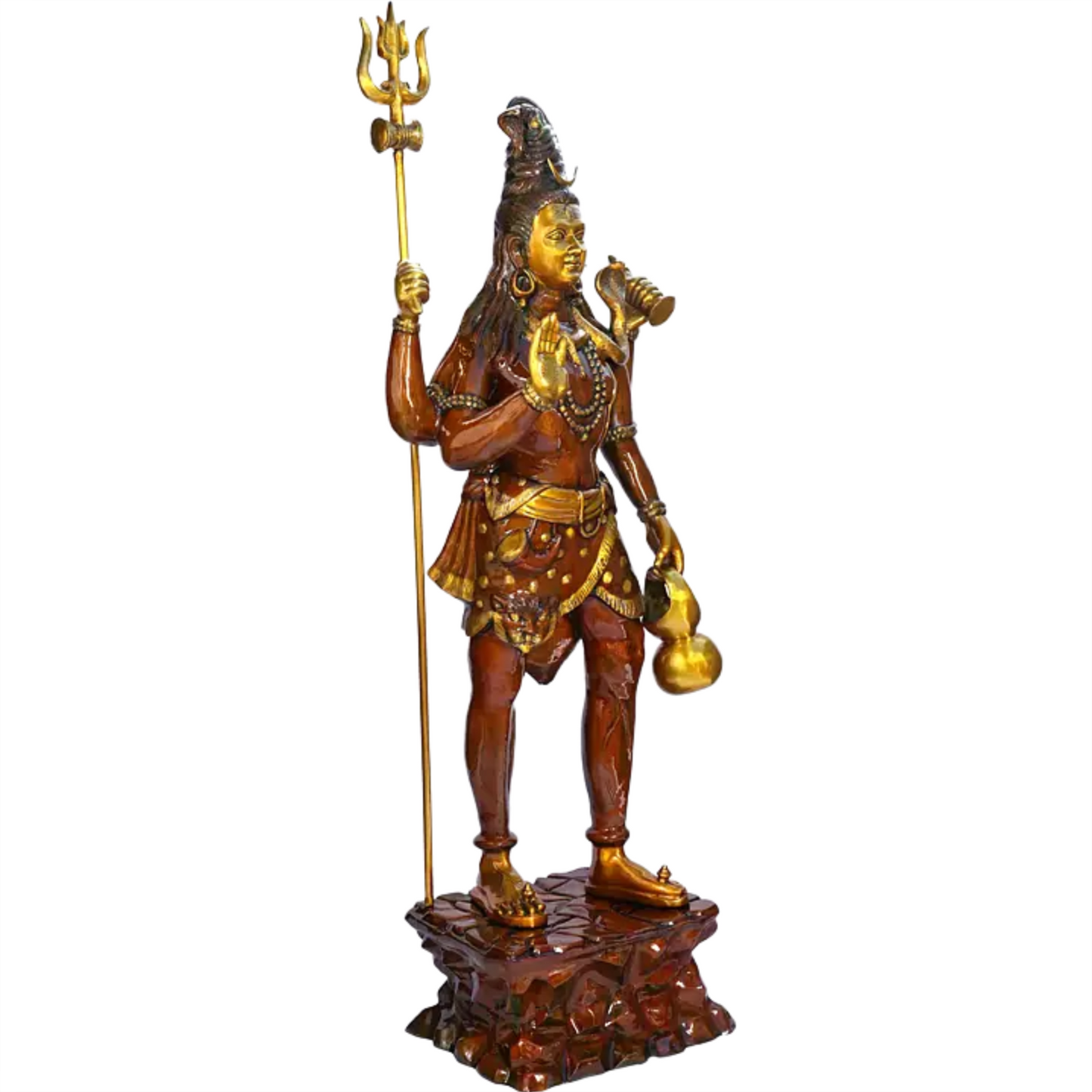 Brassaura® Brass Large Standing Shiva Statue | Height 91 Inches & Weight 185 kg