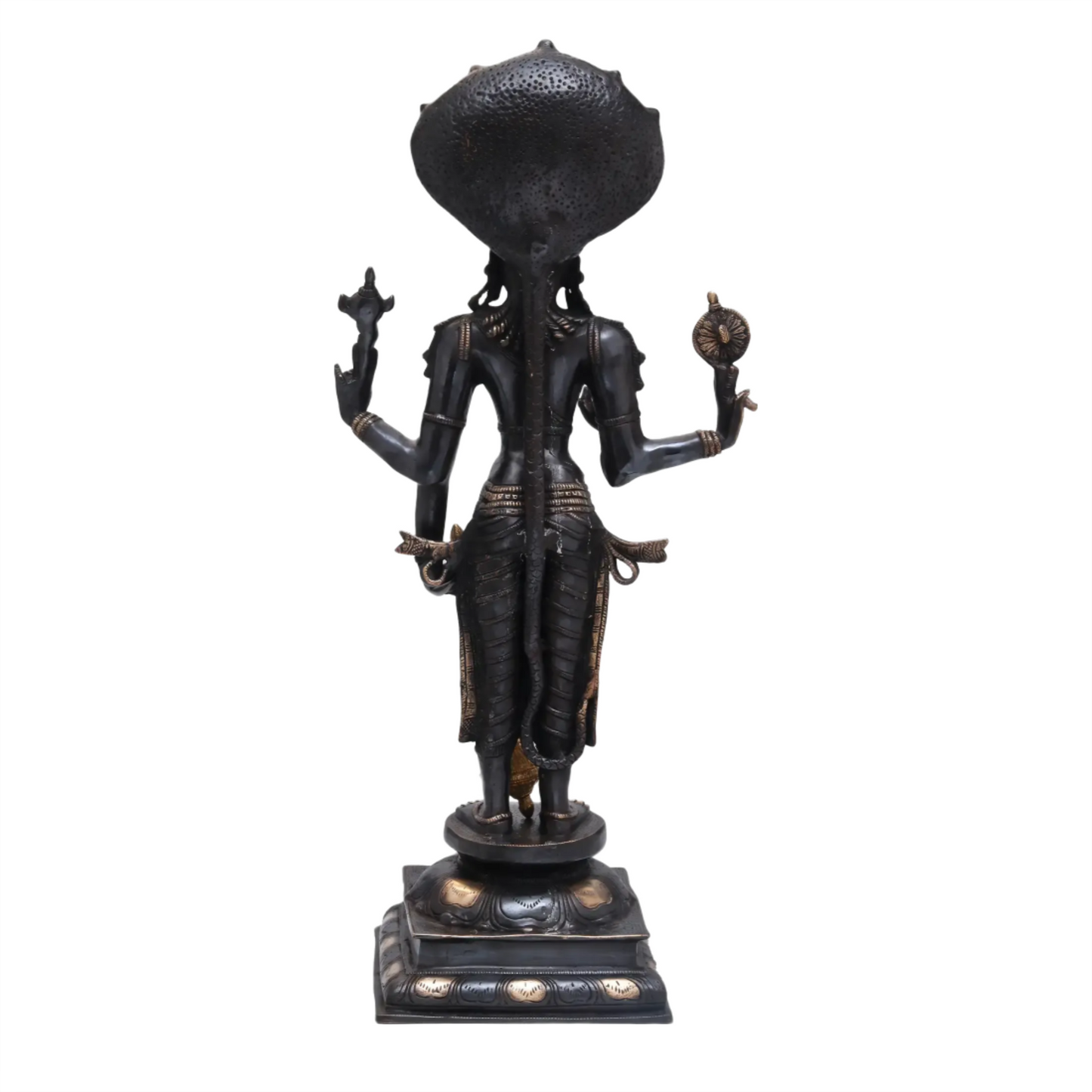 Brassaura® Lord Vishnu Statue | Pure Brass | Height 32 Inches & Weight 19.50 kgs