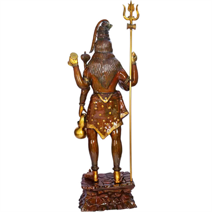 Brassaura® Brass Large Standing Shiva Statue | Height 91 Inches & Weight 185 kg
