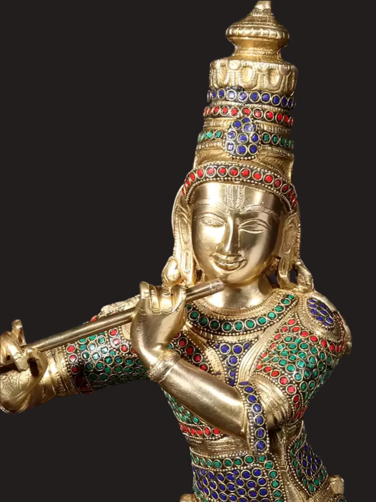 Brassaura® Brass Krishna Nandi Statue | Height 25 Inches & Weight 24.90 kg
