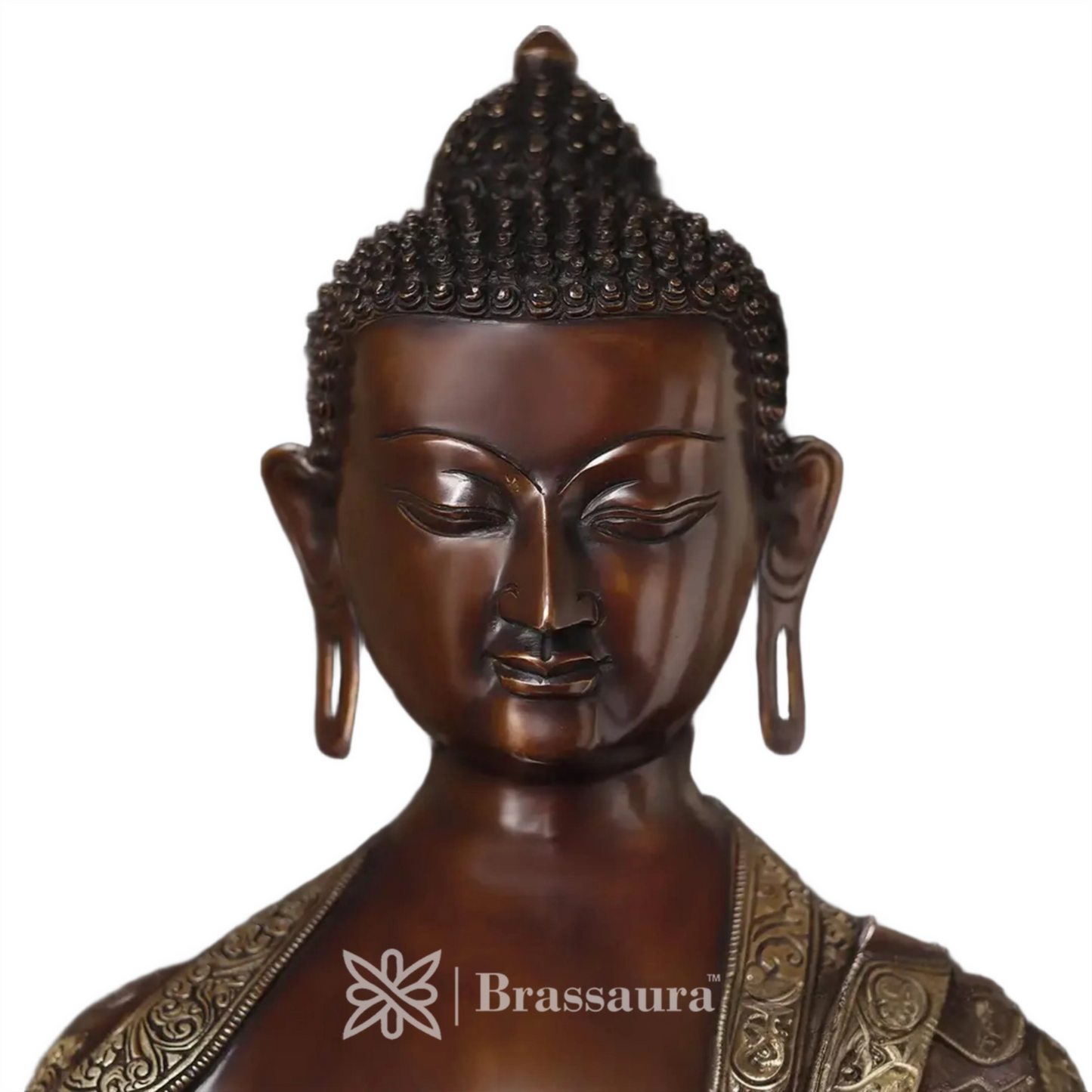 Brass Buddha For Home And Décor Weight 52 kg Height 34 Inch