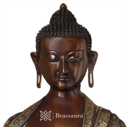 Brass Buddha For Home And Décor Weight 52 kg Height 34 Inch