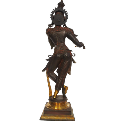 Brassaura® Brass Krishna Statue | Height 34 Inches & Weight 19.20 kg