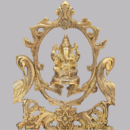 Brassaura™ Brass Ganesha Urli | Height 20 Inches & Weight 12.17 kgs