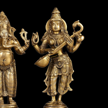 Brass Artistic Lakshmi Ganesh Height 10 Inches & Weight 9 Kgs