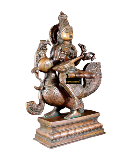 Brass Saraswati Idol for Home and Decor Height 20 Inches & Weight 16 Kgs