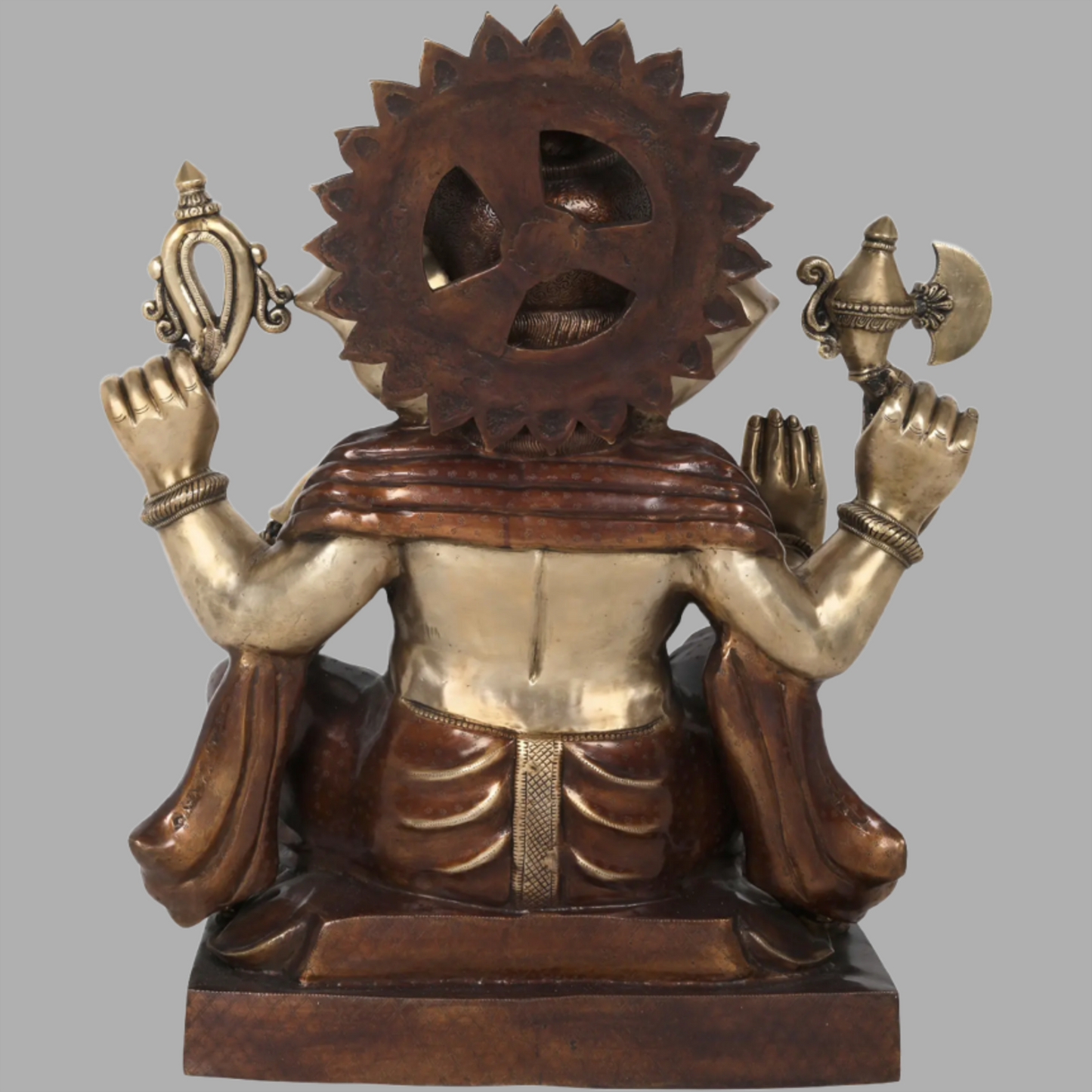 Brassaura™ Grand Seated Ganesha Idol with Ornate Detailing | Height 31 Inches & Weight 67.50 kgs