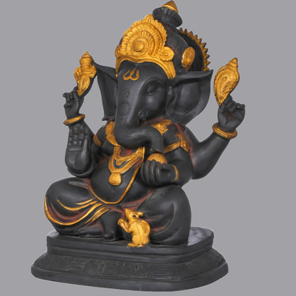 Brassaura® Lord Ganesha in Brass | Height 14 Inches | Weight 11.50 kgs