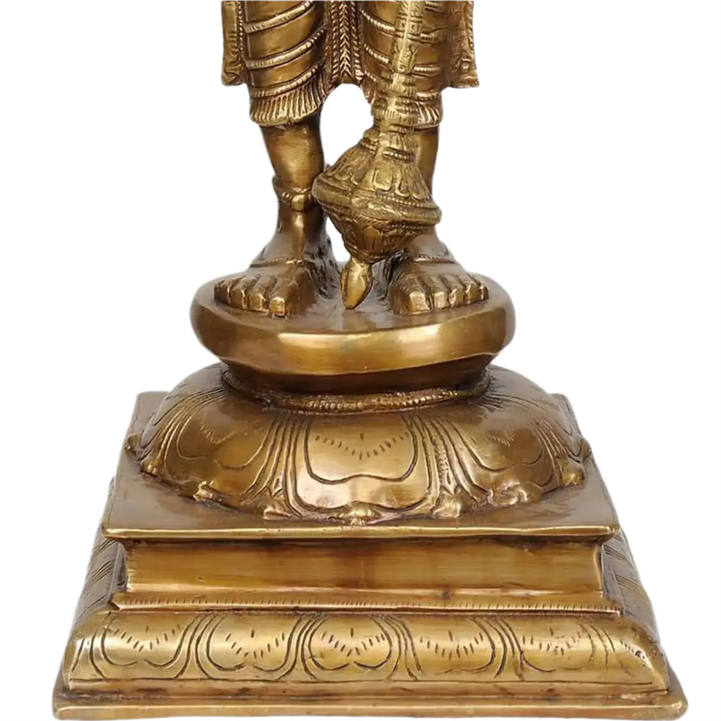 ब्रॉसौरा® भगवान विष्णु की मूर्ति | शुद्ध पीतल | ऊंचाई 32 इंच और वजन 19.50 किलोग्राम