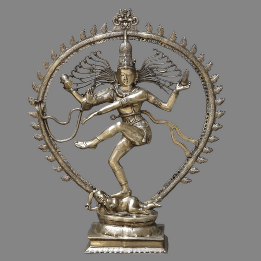 हस्तनिर्मित प्रतिमा पीतल नटराज मूर्ति 69 इंच