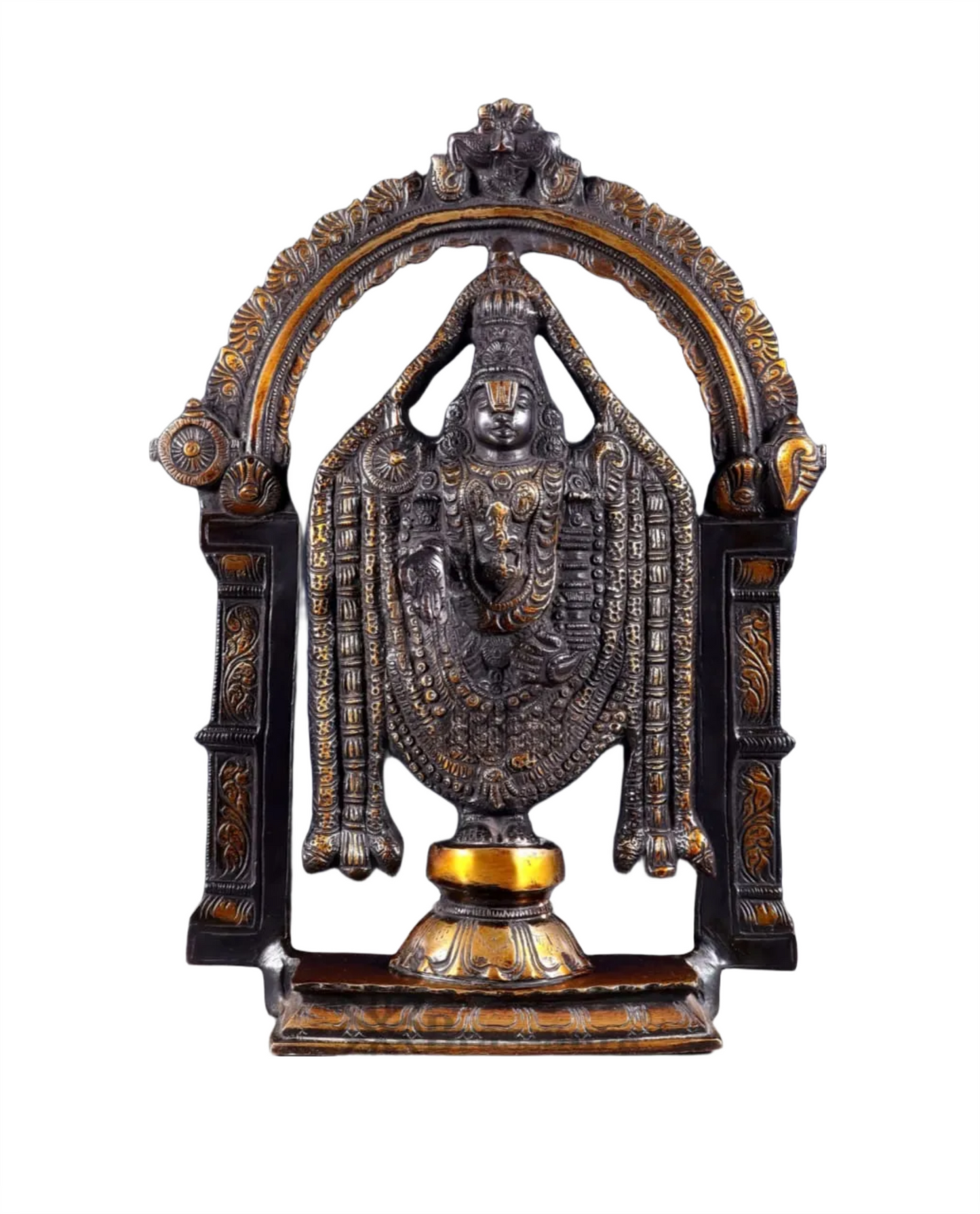 Brassaura™ Superfine Brass Tirupati Balaji Lord Venkateshwara Swamy Idol – Height 13 Inches, Weight 5.4 Kgs