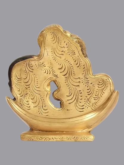Brassaura® Brass Shiv Parvati Modern Art Sculpture | Height 9.5 Inches & Weight 4.52 kg