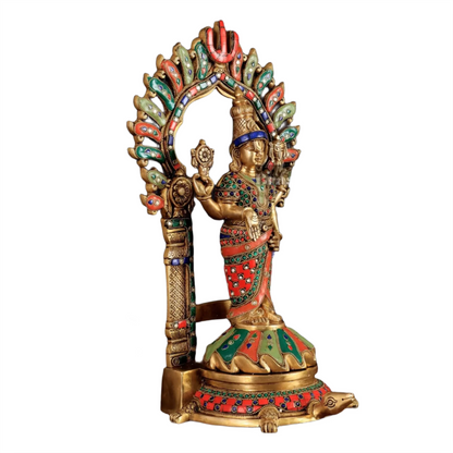 Brassaura™ Brass Lord Venkateshwara Swamy Statue with Prabhavali – 17 Inches, 7.6 Kgs
