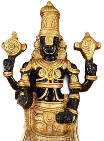 Brassaura™ Brass Tirupati Balaji Wall Hanging Idol – 16 Inches, 7 Kgs