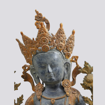 Brassaura® White Tara in Antique Finish | Brass Sculpture | Height 28 Inches & Weight 24.30 kgs
