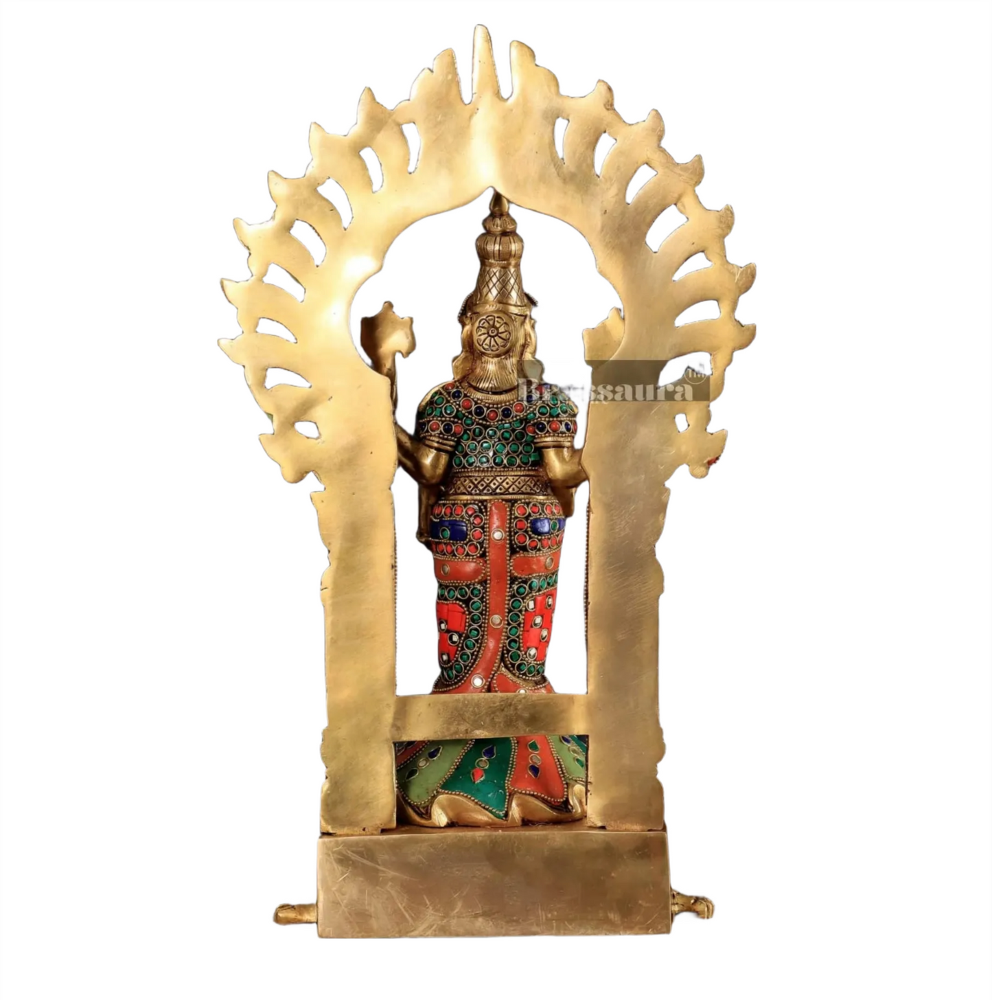 Brassaura™ Brass Lord Venkateshwara Swamy Statue with Prabhavali – 17 Inches, 7.6 Kgs