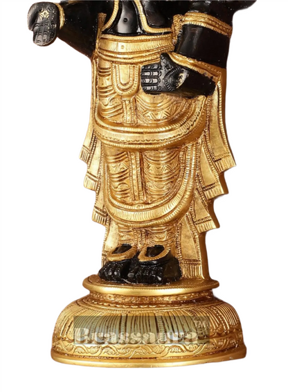 Brassaura™ Brass Tirupati Balaji Wall Hanging Idol – 16 Inches, 7 Kgs