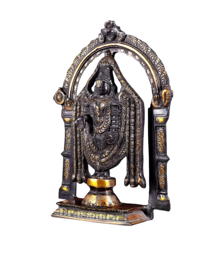 Brassaura™ Superfine Brass Tirupati Balaji Lord Venkateshwara Swamy Idol – Height 13 Inches, Weight 5.4 Kgs