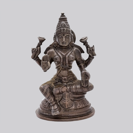ब्रसौर® पीतल लक्ष्मी देवी प्रतिमा | ऊंचाई 5.51 इंच और वजन 0.90 किग्रा