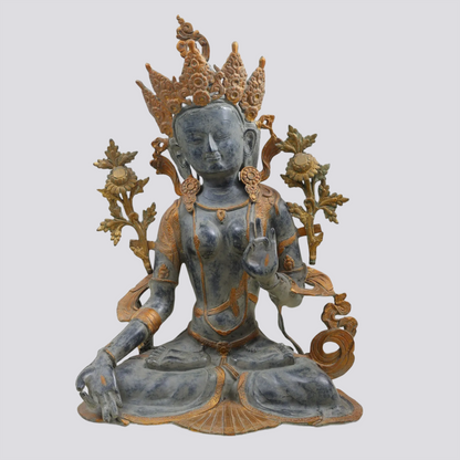Brassaura® White Tara in Antique Finish | Brass Sculpture | Height 28 Inches & Weight 24.30 kgs