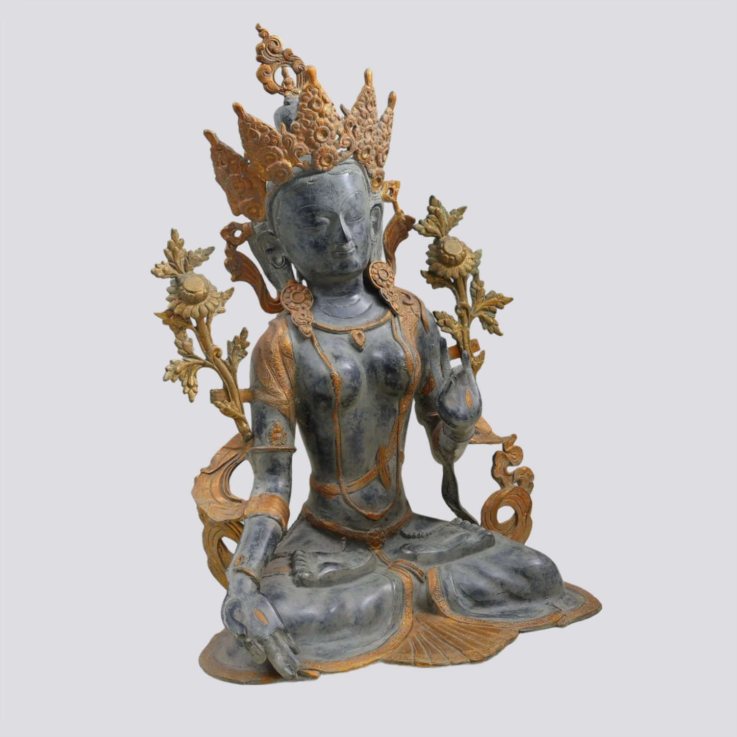 Brassaura® White Tara in Antique Finish | Brass Sculpture | Height 28 Inches & Weight 24.30 kgs