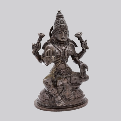 Brassaura® Brass Lakshmi Devi Statue | Height 5.51 Inches & Weight 0.90 kg