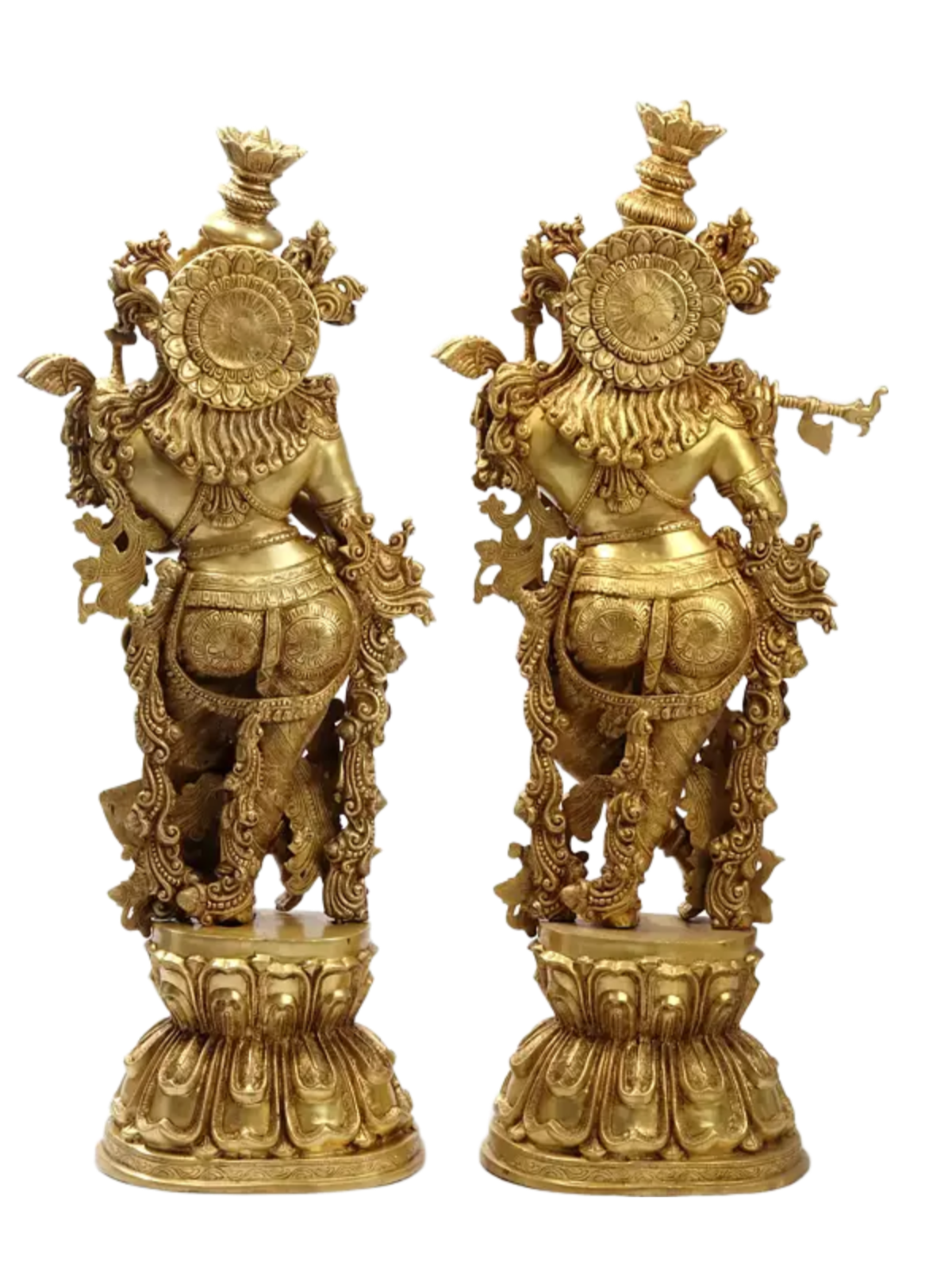 Brassaura® Brass Radha Krishna Statue | Height 47 Inches & Weight 110 kg