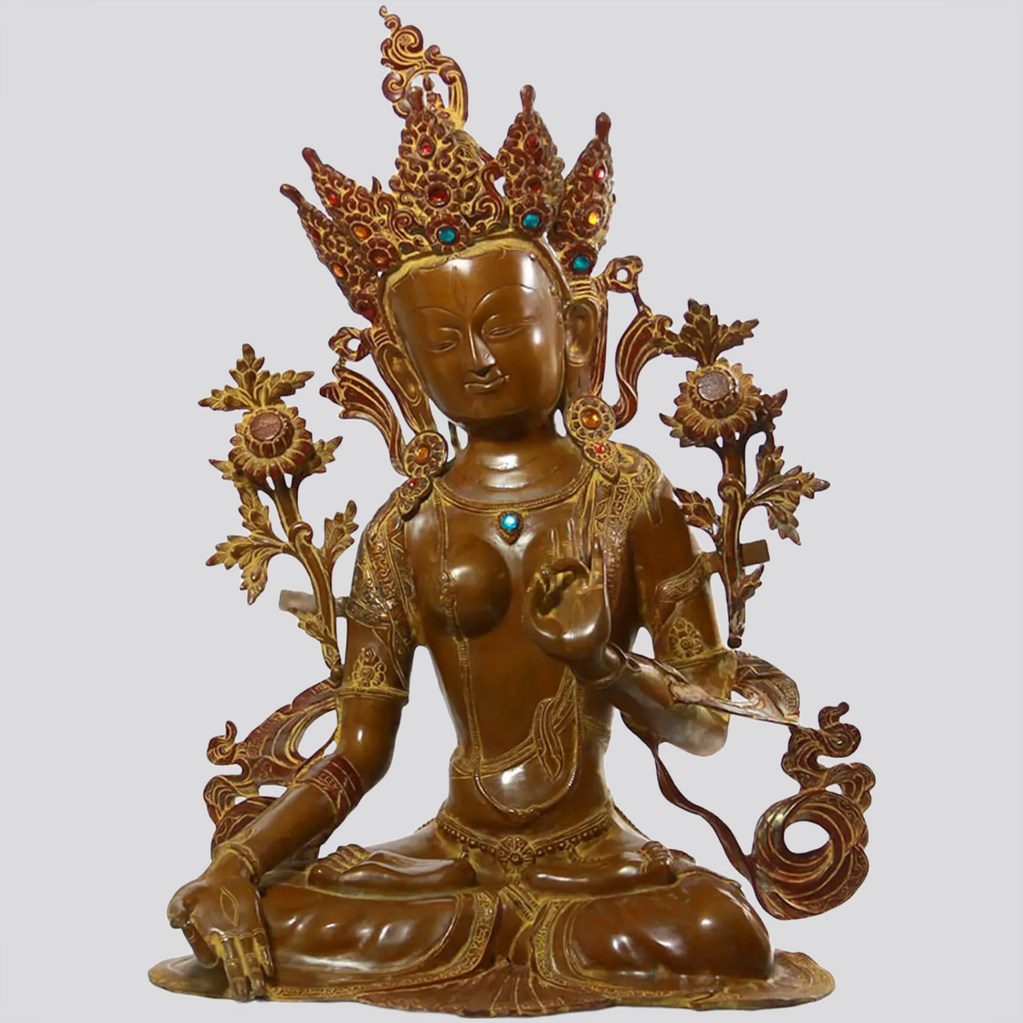 Brassaura®  Tara in Antique Finish | Brass Sculpture | Height 28 Inches & Weight 24.30 kgs