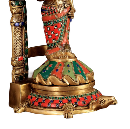 Brassaura™ Brass Lord Venkateshwara Swamy Statue with Prabhavali – 17 Inches, 7.6 Kgs