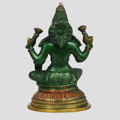 Brassaura® Brass Lakshmi Devi Statue | Height 5.51 Inches & Weight 0.90 kg