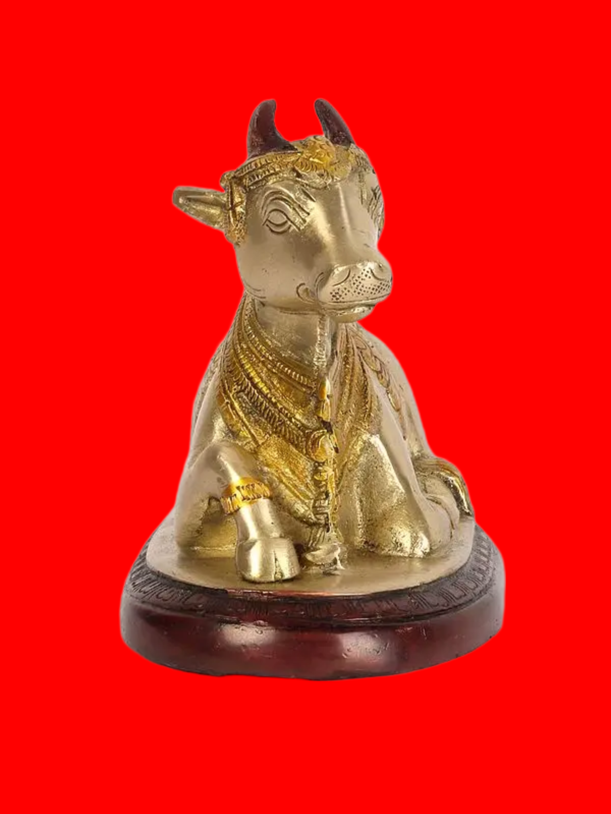 Brassaura® Brass Nandi Statue | Height 4.5 Inches & Weight 1.40 kg