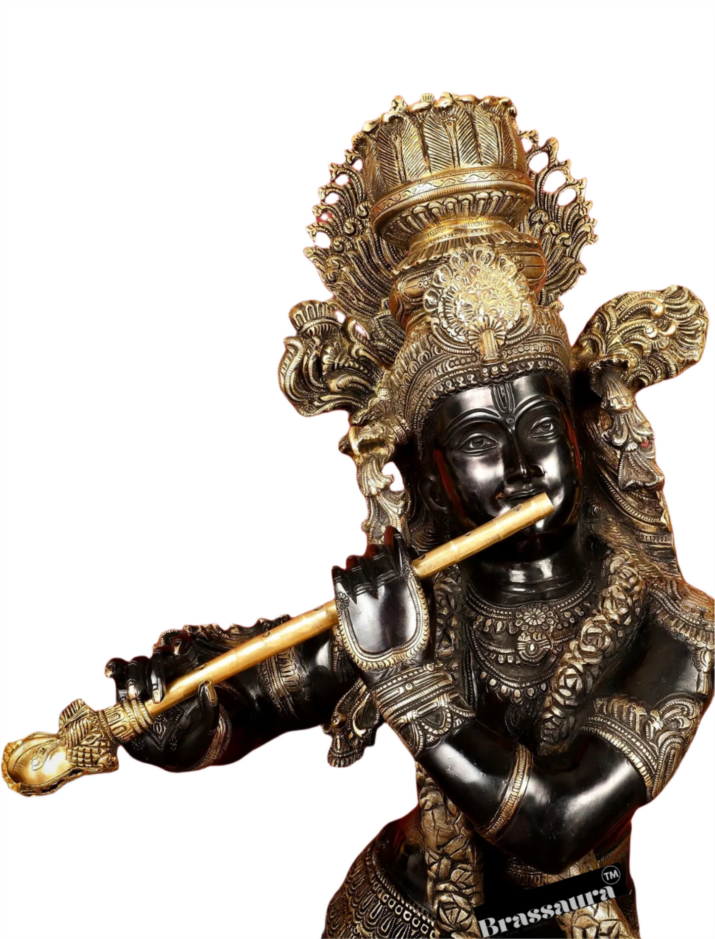 Brassaura™ Superfine Brass Large Krishna Statue – Height 46 Inches & Weight 66 Kgs