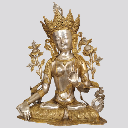 Brassaura®  Tara in Antique Finish | Brass Sculpture | Height 28 Inches & Weight 24.30 kgs